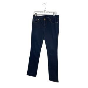 Tory Burch Straight Leg Jeans Dark Wash Womens Size 30 Denim Luxury Mid Rise